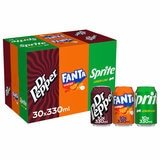 Fanta, Dr Pepper, Sprite Variety Pack, 30 x 330ml