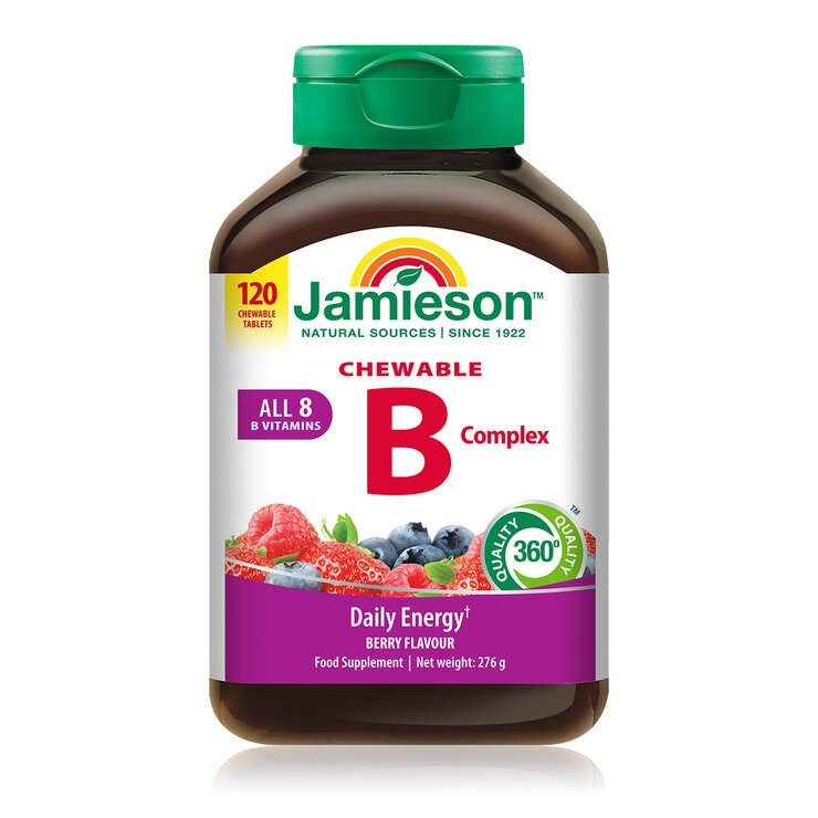 Jamieson Chewable B Complex, Berry Bliss 120 Count