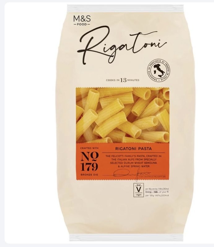 Made in Italy Italian Rigatoni Pasta